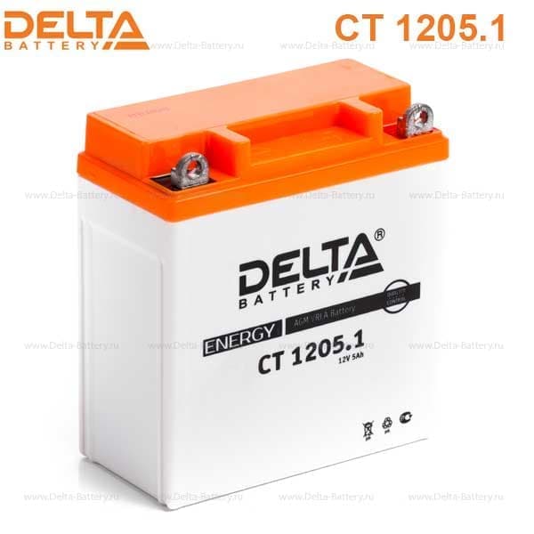 Аккумулятор Delta CT 1205.1 (12V / 5Ah) [YB5L-B, 12NS-3B]